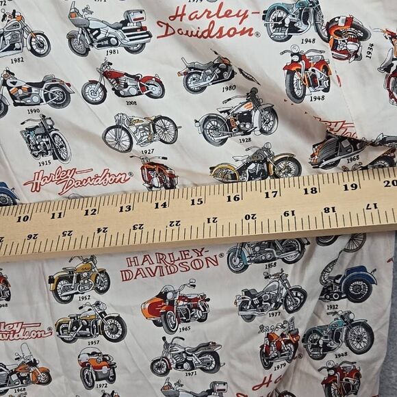 Harley Davidson Shirt Button Down Geometric Pattern Era Medium - Picture 8 of 11